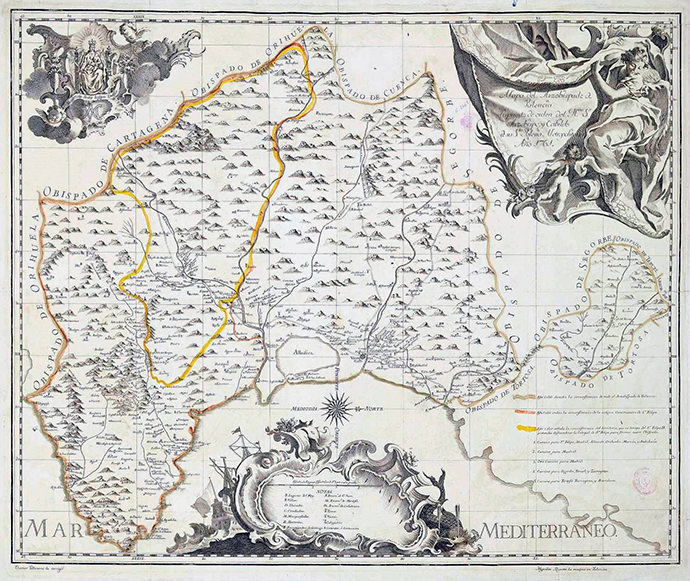 <strong>Mapa del Arzobispado de Valencia</strong> (1761)