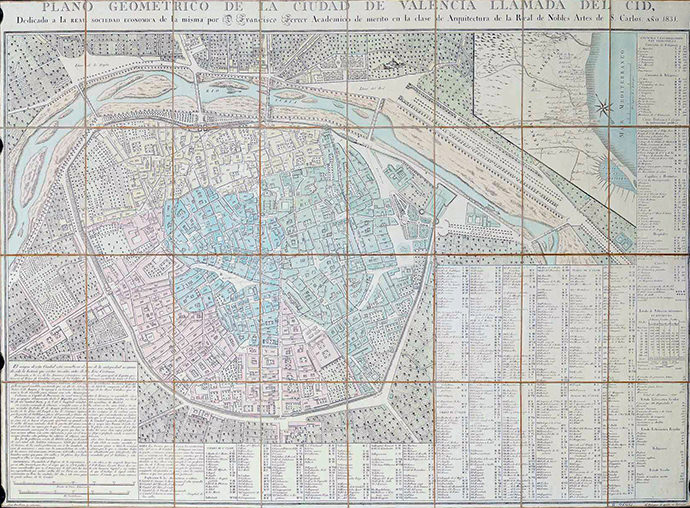 <strong>Plano geométrico de la ciudad de Valencia llamada del Cid</strong> (1831)